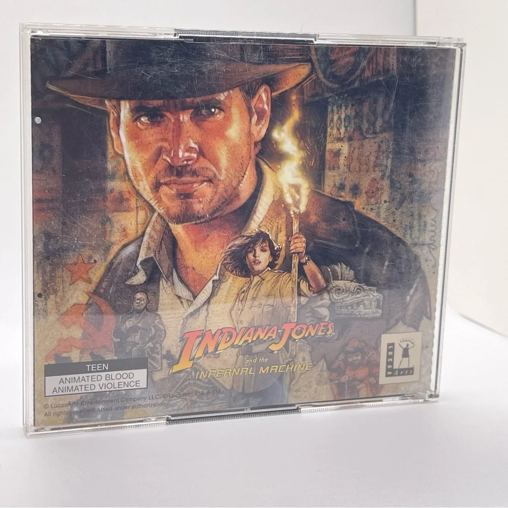 VTG Indiana Jones Infernal Machine PC Video Game 1999 Windows 95 Nostalgia Retro